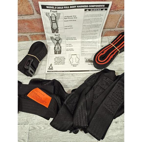 Primal Vantage Model #2015 Full Body Harness Components Tree Stand Safety New - Picture 1 of 6